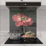 Poppy Printed Glass  Splashback - CreoGlass E-Shop