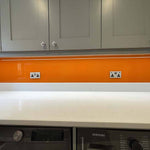 Pure Orange Colour Glass Splashback - CreoGlass E-Shop
