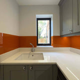 Pure Orange Colour Glass Splashback - CreoGlass E-Shop