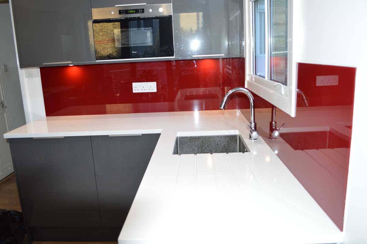 Purple Red Colour Glass Splashback - CreoGlass E-Shop