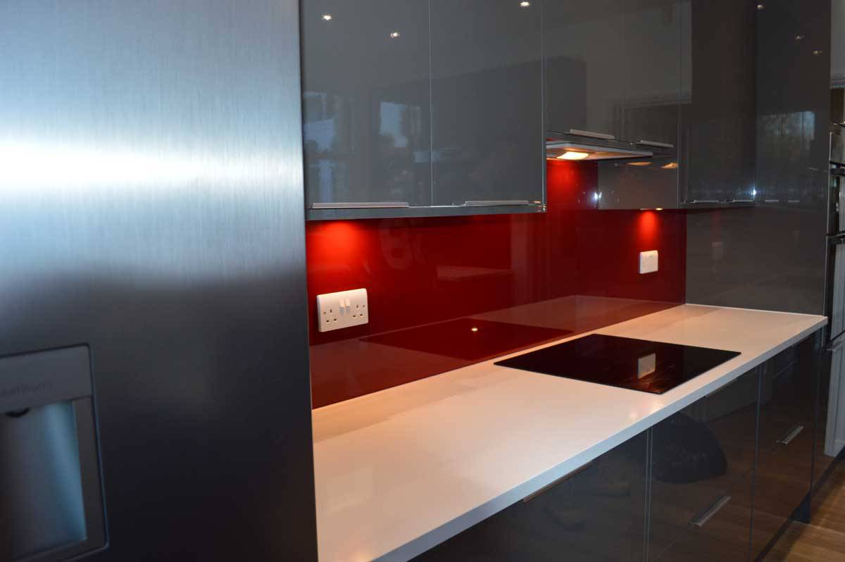 Purple Red Colour Glass Splashback - CreoGlass E-Shop