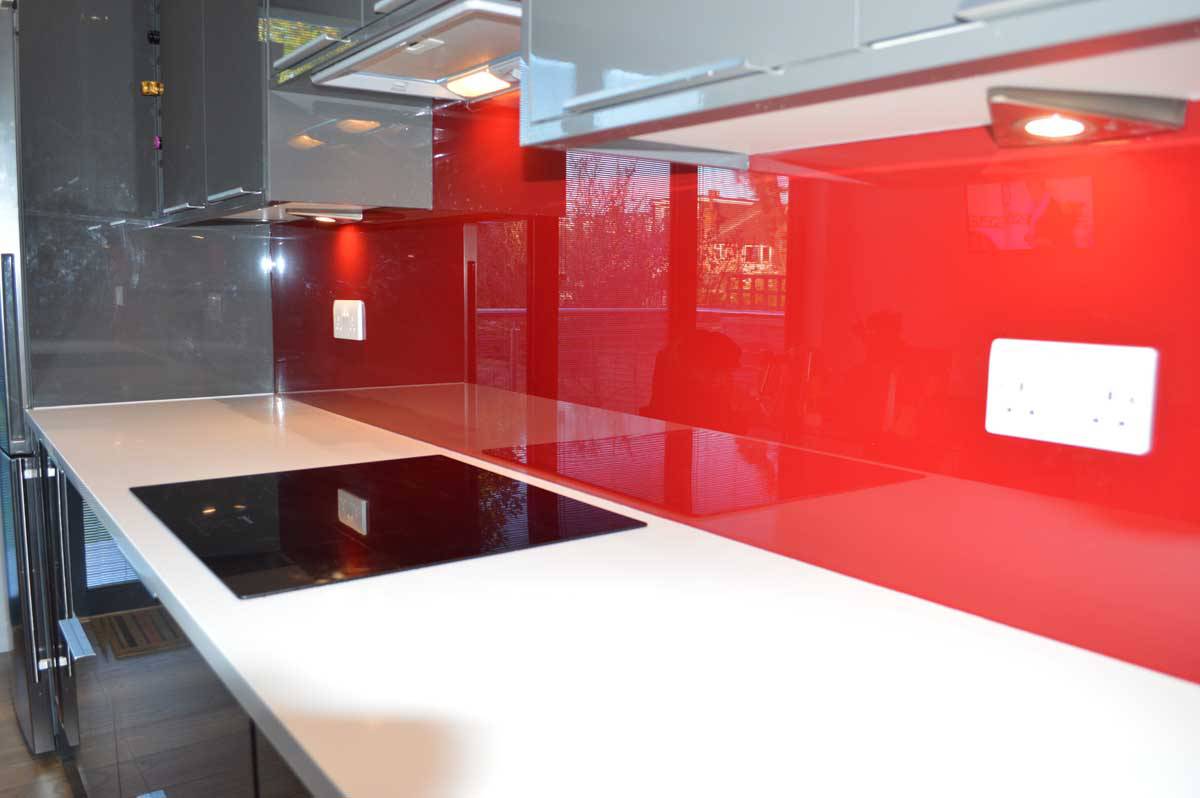 Purple Red Colour Glass Splashback - CreoGlass E-Shop