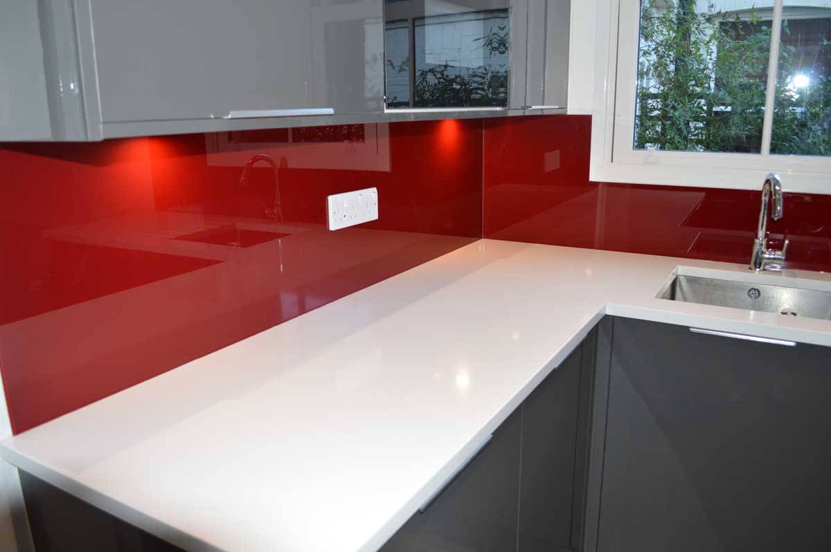 Purple Red Colour Glass Splashback - CreoGlass E-Shop