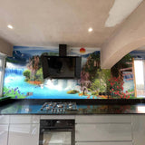 Rainforest Waterfall Printed Glass Kitchen Splashback - CreoGlass E-Shop