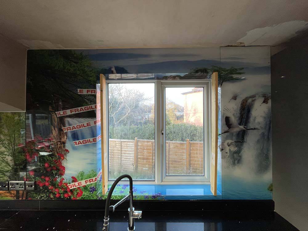 Rainforest Waterfall Printed Glass Kitchen Splashback - CreoGlass E-Shop