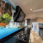 Rainforest Waterfall Printed Glass Kitchen Splashback - CreoGlass E-Shop