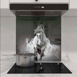 Running Horses Printed Glass  Splashback - CreoGlass E-Shop