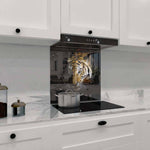 Side-Facing Tiger Printed Glass  Splashback - CreoGlass E-Shop