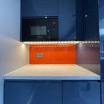 Signal Red Colour Glass Splashback - CreoGlass E-Shop