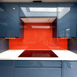 Signal Red Colour Glass Splashback - CreoGlass E-Shop