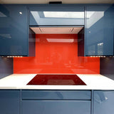 Signal Red Colour Glass Splashback - CreoGlass E-Shop