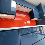 Signal Red Colour Glass Splashback - CreoGlass E-Shop