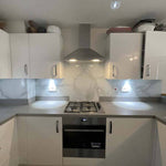 Silver - White Opera Splashback - CreoGlass E-Shop