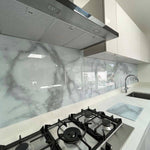 Silver - White Opera Splashback - CreoGlass E-Shop