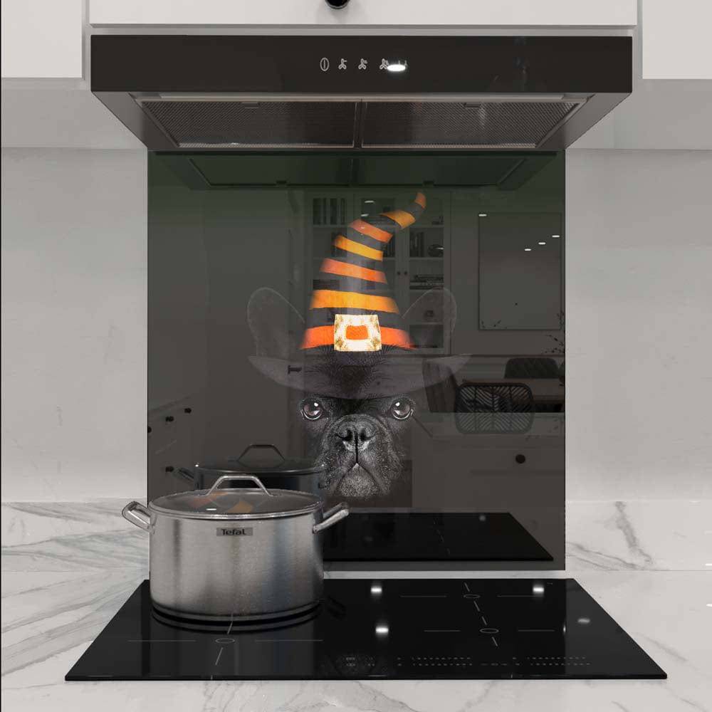 Spooky Pug Printed Glass  Splashback - CreoGlass E-Shop