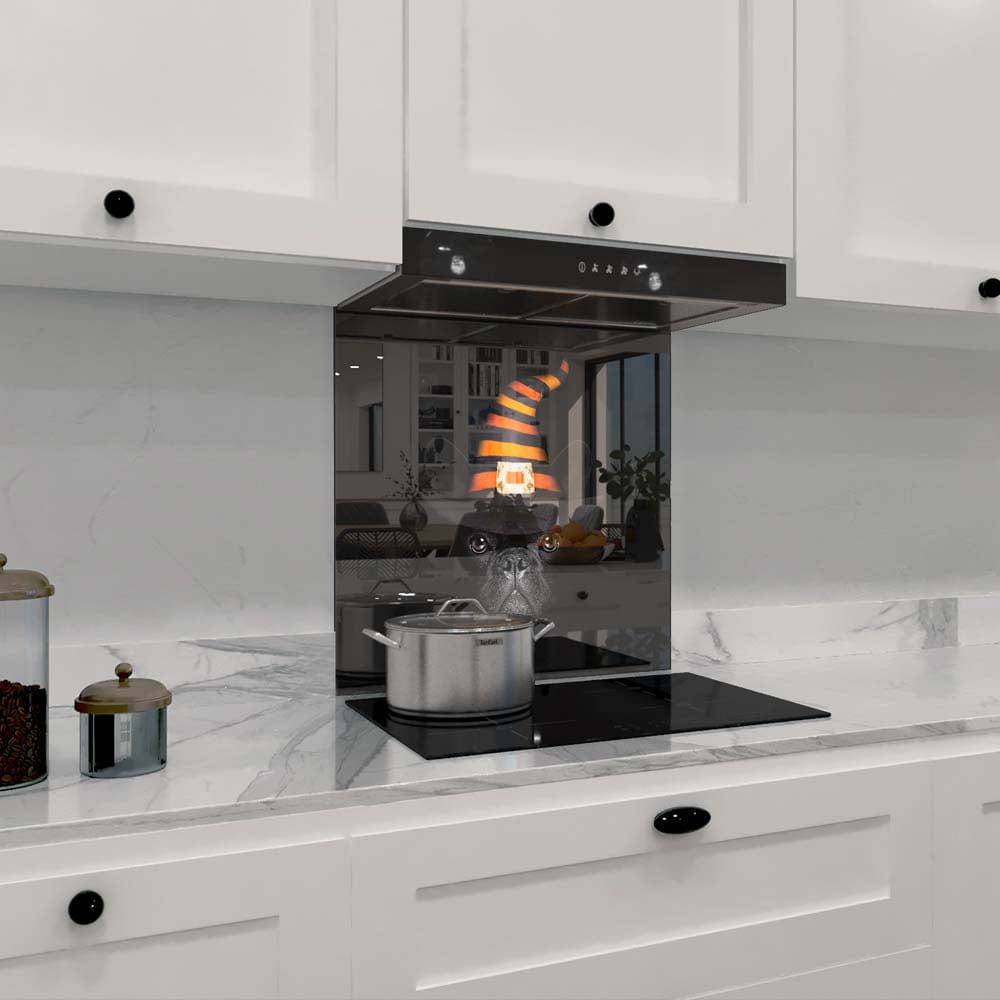 Spooky Pug Printed Glass  Splashback - CreoGlass E-Shop