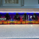 Sunset Beach 2 Printed Glass Kitchen Splashback - CreoGlass E-Shop