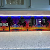 Sunset Beach 2 Printed Glass Kitchen Splashback - CreoGlass E-Shop
