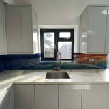 Sunset Beach Printed Glass Kitchen Splashback - CreoGlass E-Shop