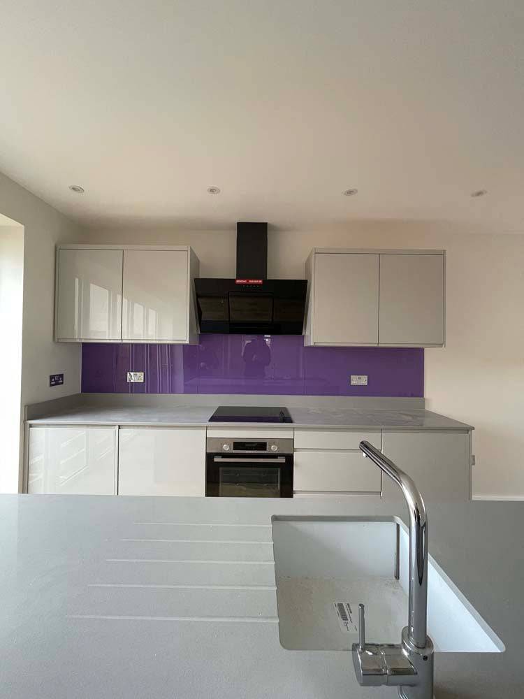 Violet Colour Glass Splashback - CreoGlass E-Shop