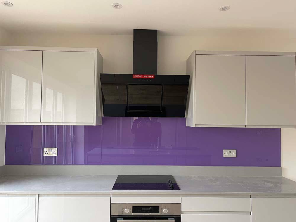 Violet Colour Glass Splashback - CreoGlass E-Shop