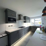 White Colour Glass Splashback - CreoGlass E-Shop