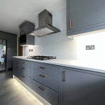 White Colour Glass Splashback - CreoGlass E-Shop