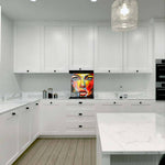 Woman Painting Printed Glass  Splashback - CreoGlass E-Shop