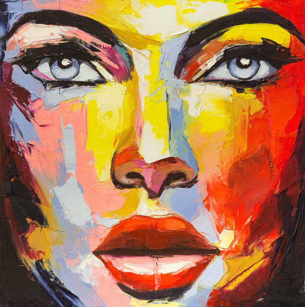 Woman Painting Printed Glass  Splashback - CreoGlass E-Shop