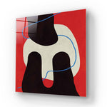 Abstract Blue Thread Glass Wall Art - CreoGlass E-Shop