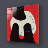 Abstract Blue Thread Glass Wall Art - CreoGlass E-Shop
