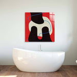 Abstract Blue Thread Glass Wall Art - CreoGlass E-Shop