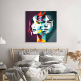 Abstract Gemini Woman Glass Wall Art - CreoGlass E-Shop