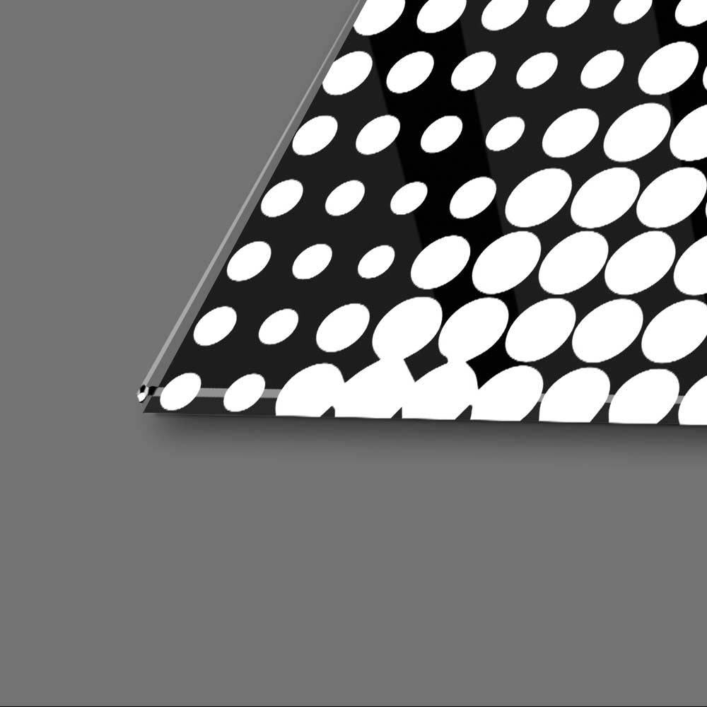 Abstract Halftone Hexagon Glass Wall Art - CreoGlass E-Shop