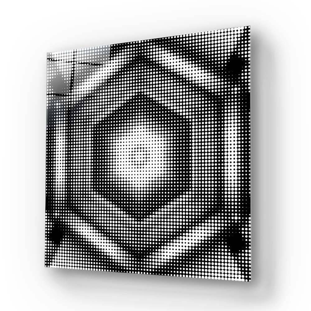Abstract Halftone Hexagon Glass Wall Art - CreoGlass E-Shop
