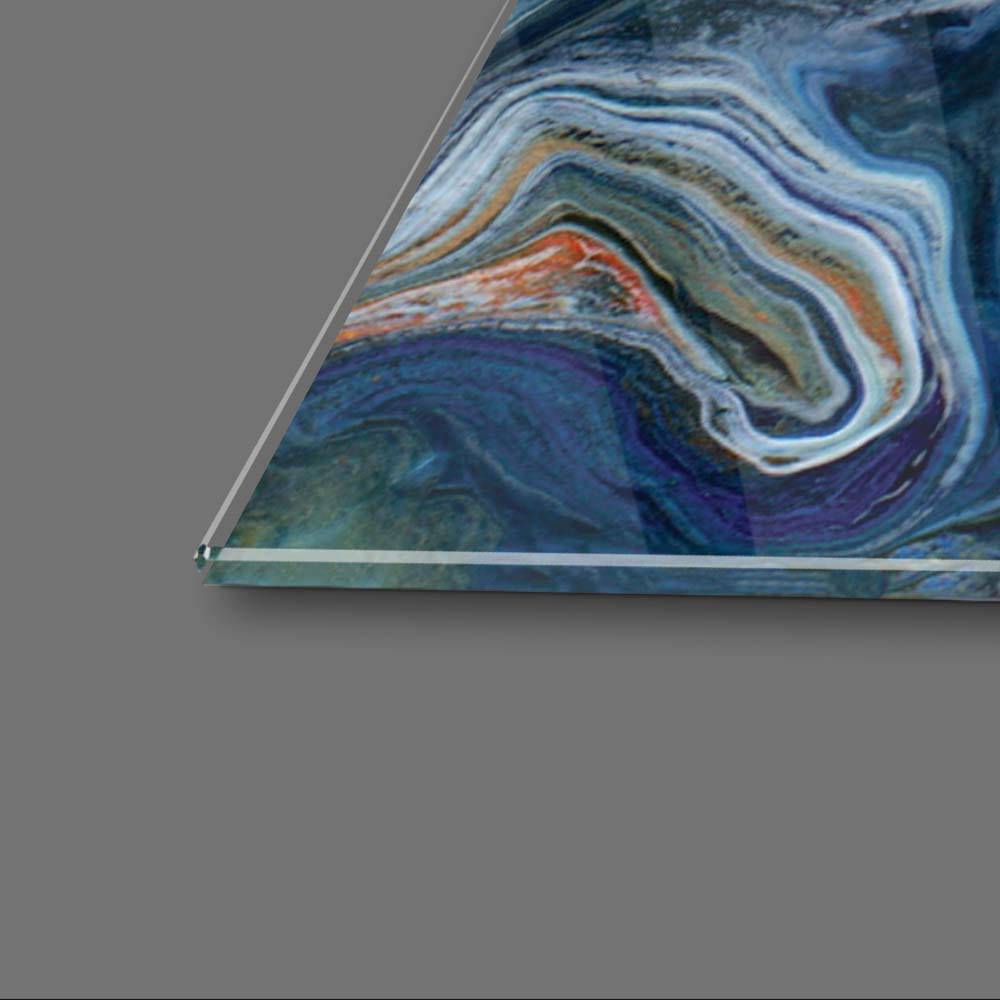 Abstract Liquid Structure Glass Wall Art - CreoGlass E-Shop