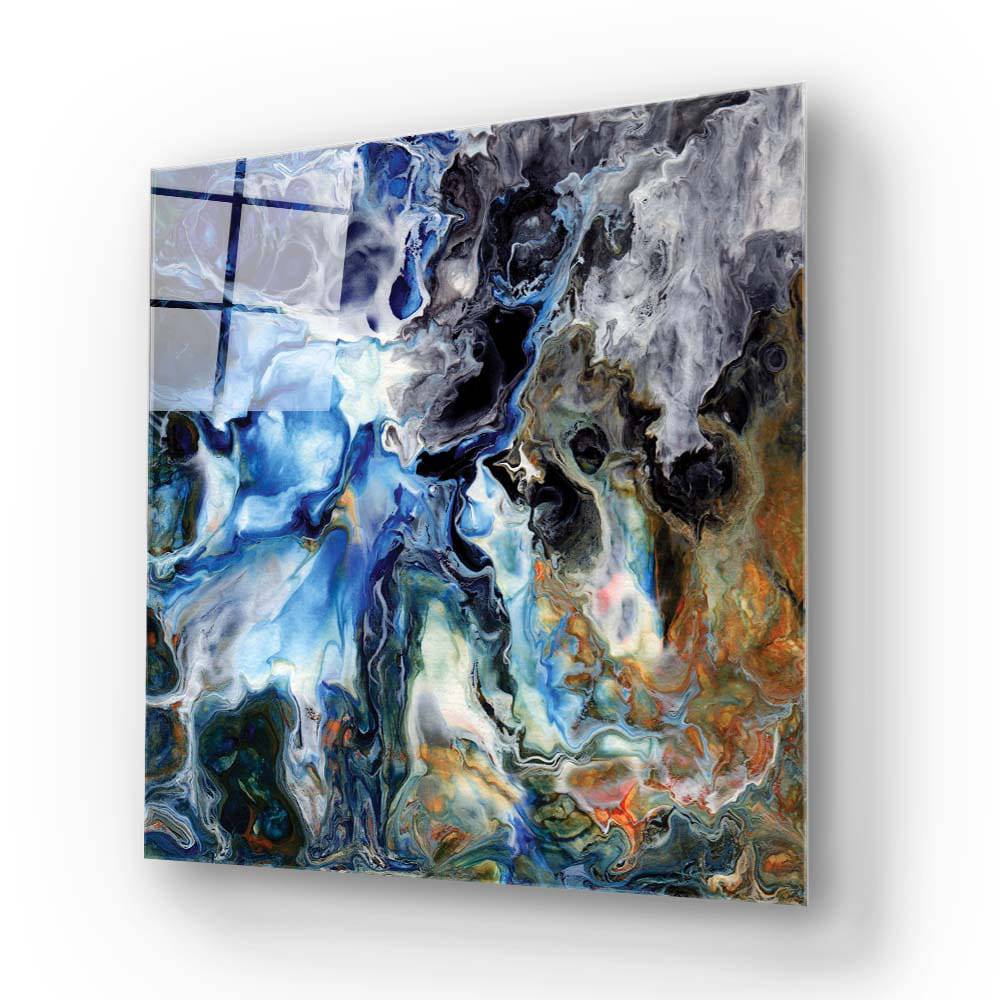 Abstract Liquid Structure Glass Wall Art - CreoGlass E-Shop