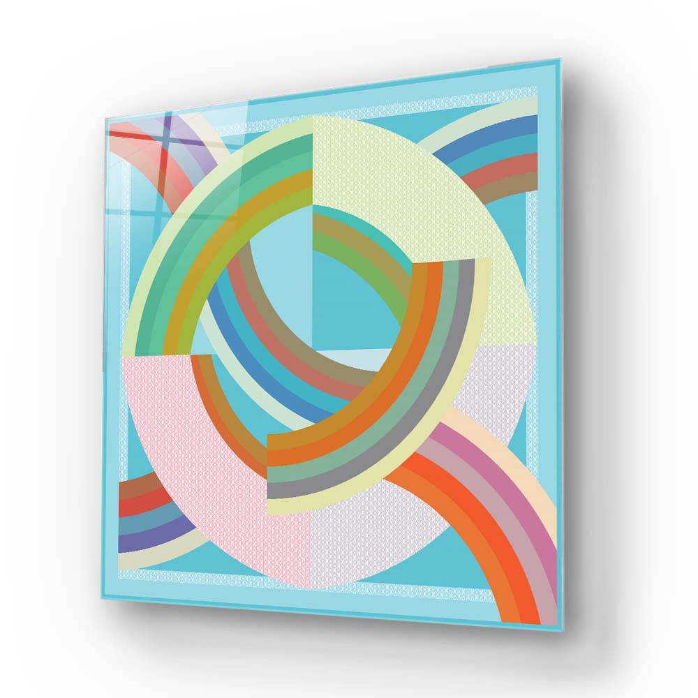 Abstract Quadrant Glass Wall Art - CreoGlass E-Shop