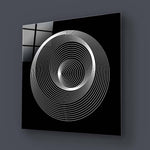 Abstract Repeating Circles Glass Wall Art - CreoGlass E-Shop