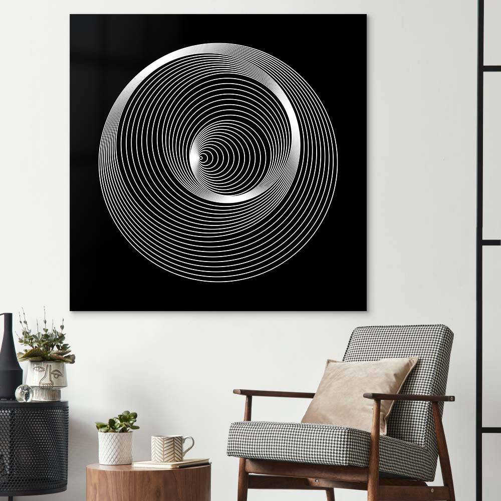 Abstract Repeating Circles Glass Wall Art - CreoGlass E-Shop