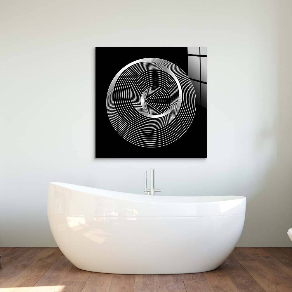 Abstract Repeating Circles Glass Wall Art - CreoGlass E-Shop