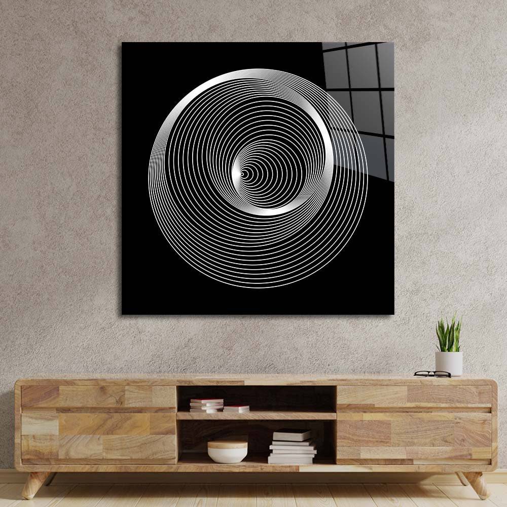Abstract Repeating Circles Glass Wall Art - CreoGlass E-Shop