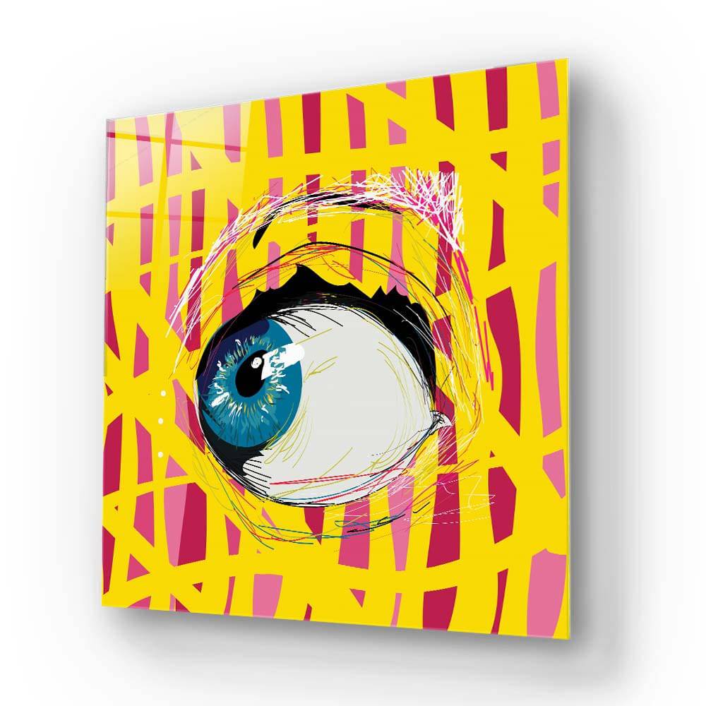 Abstract Side Eye Glass Wall Art - CreoGlass E-Shop