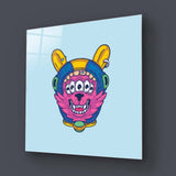 Abstract Space Dog Glass Wall Art - CreoGlass E-Shop