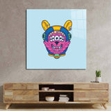 Abstract Space Dog Glass Wall Art - CreoGlass E-Shop