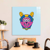 Abstract Space Dog Glass Wall Art - CreoGlass E-Shop