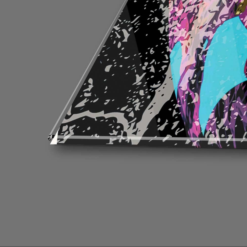 Abstract Spraypaint Square Glass Wall Art - CreoGlass E-Shop