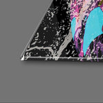 Abstract Spraypaint Square Glass Wall Art - CreoGlass E-Shop