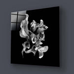 Abstract White Calla Glass Wall Art - CreoGlass E-Shop