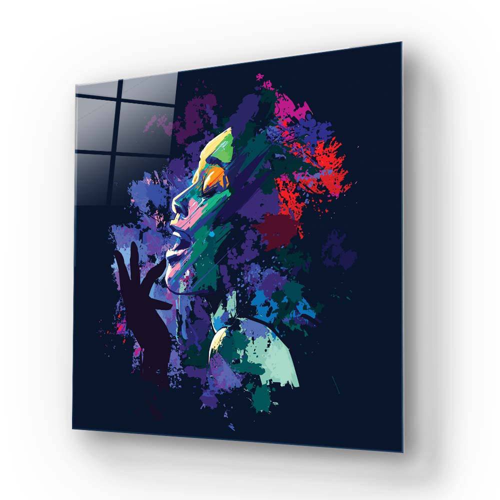 Afro American Singer Glass Wall Art - DIY – Splashbacks 4U